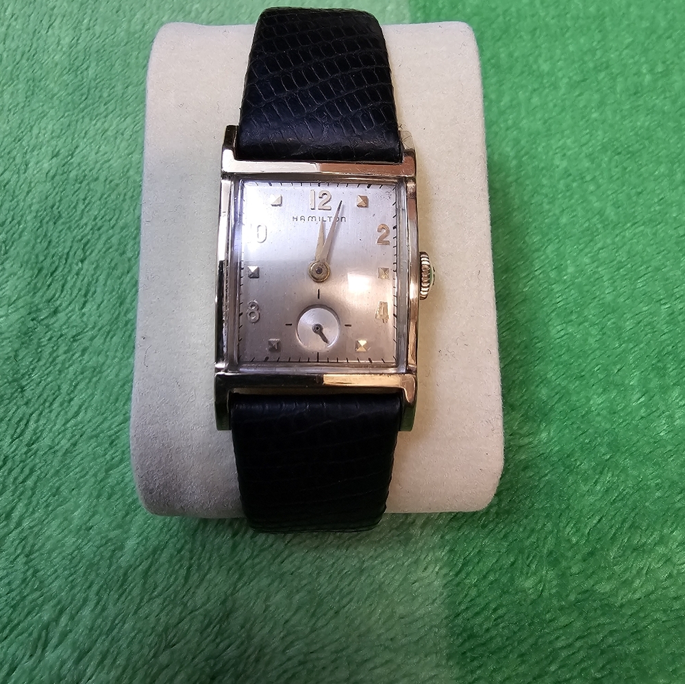 HAMILTON Men’s Vintage 14k Solid Gold STAFFORD 1950 Era Watch/w personal engravi